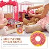 DECHOUS 10Pcs Mini Swimming Rings Inflatable Doughnut Pattern Swim Ring