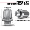 White Knight 5307l-4 cromo larga Mag tuerca con arandela para