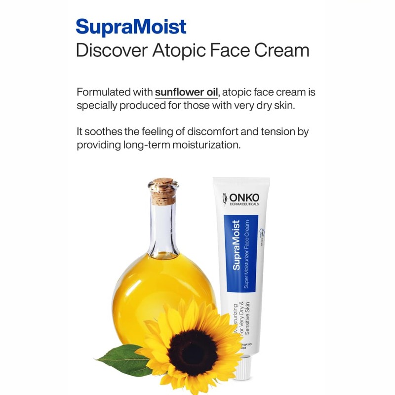 ONKO DERMA'CEUTICALS SupraMoist Super Moisturizer Face Cream, Advanced Skin Care