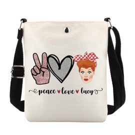 POFULL TV Show Inspired Gift Lucy Fan Gift Peace Love Lucy Corssbody Bag For Women (love luc corssbag CA)