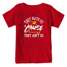 Kansas City - They Hate Us 'Cause They Ain't Us Kid's T-Shirt for Football Fans (Red Shirt, 3T)