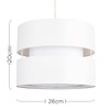 MiniSun MiniSun | Modern 2 Tier Ceiling Light Shade in