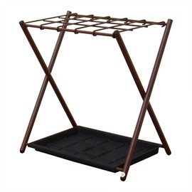 GL GLOBAL LIFE Folding Umbrella Storage Stand Rack Holder Organizer Bin for Entryway Home Commercial Office Décor with Drip Tray