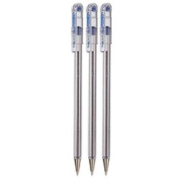 Pentel Superb Ballpoint Pen Ball Point Pens 0.7mm Nib Tip 0.25mm Line Width Fine Line Refillable Ink BK77 - Blue Ink (3)