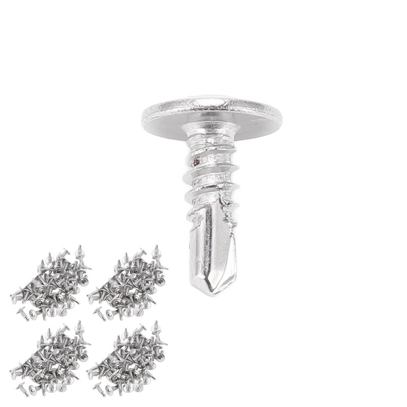 200Pcs Self Drilling Screw M4.2x13 Round Washer Head Stainless Steel