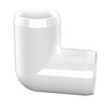 FORMUFIT F11490E-WH-4 90 Degree Elbow PVC Fitting, Furniture Grade, 1-1/4"