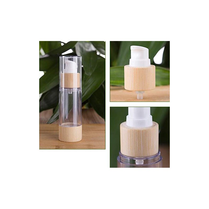 2 x 30ml Empty Plastic Vacuum Pump Bottles Lotion Dispenser