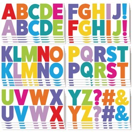 48 Sheets Bulletin Board Stickers - 2.5 Inch Large Vinyl Letter Alphabet Stickers - Self Adhesive ABC Letters for Poster Board, Mailbox, Crafts, Classroom, Window, Door Decorations (Colorful)