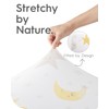 TotBasic Space Crib Fitted Sheet, Super Stretchy Jersey Star Crib