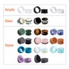 KUBOOZ 32pcs set Mixed Stone Acrylic Glass Ear Plugs Tunnels