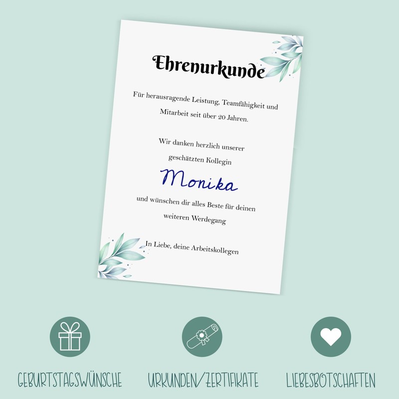 Letter Paper with Flower Motif in DIN A4 Format –