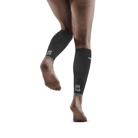 CEP Ultralight Compression Calf Sleeves for Women | Calf Leg Warmers with Compression in Black/Light Grey | Size IV