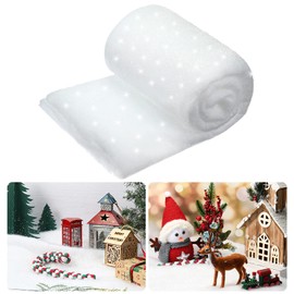 Skylety Christmas Snow Blanket Set, Glitter Artificial Snow Blanket, Fake Indoor Snow Blanket, Winter Wonderland False Snow Blanket for Background, Party Decor (1, 2.6 x 7.9 Feet)