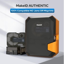 MakeID All Weather PET Label Tape with Ribbon Cassette for Indoor and Outdoor ID and Device Labelling - for P31S Label Printers - 6m/20ft L/Roll