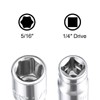 sourcing map 2 Pcs 1/4-inch Drive 5/16-inch 6-Point Shallow Socket,