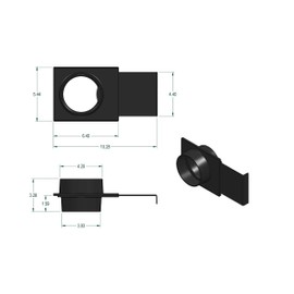 WOODRIVER Dust Connection 4" ABS Quick Disconnect Blast Gate