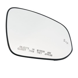Right Passenger Side Mirror Glass Heated W/Blind Spot Without Auto Dimming Compatible with for 2014-2024 Toyota Highlander 2PIN (Passenger Blind Spot No-Anti-glare)