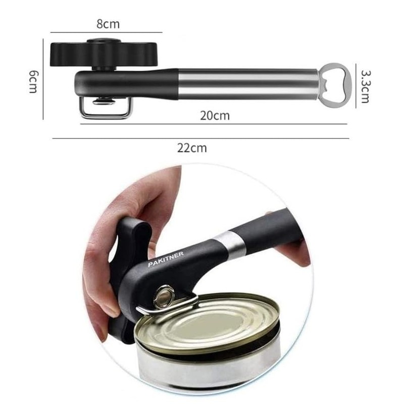 KOMUNJ Multi-purpose opener, safety can opener, ergonomic non-slip design with