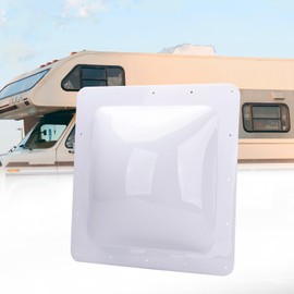 RVGUARD RV Skylight Replacement, 18" x 18" Outer Dimension Skylight Fits All Standard 14" x 14" Openings, RV Skylight for Camper Trailer Fifth Wheel Truck, UV Resistant, Impact Resistant, White