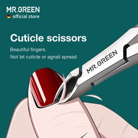 MR.GREEN Cuticle Nippers Nail Manicure Scissors Cuticle Clippers Trimmer Dead Skin Remover Stainless Steel Cutters Beauty Tool With Pusher (Mr-1028)
