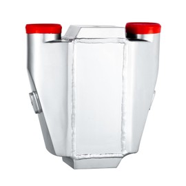 Universal Water to Air Intercooler 11"x9.5"x3.5" Bar & Plate 3" Air Inlet/Outlet, Water Inlet/Outlet NPT 1/2 (Silver)