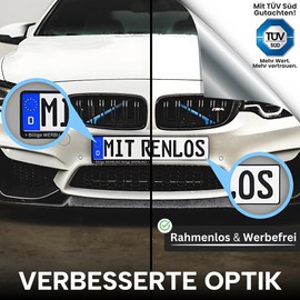 IVALITY Magnetic Number Plate Holder - Frameless Magnet Holder for 1 x 3D Number Plate - Number Plate Holder - Change Number Plate Car Accessories