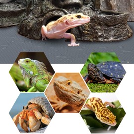 Vodolo Bearded Dragon Tank Accessories, Reptile Terrarium Carpet Substrate for Leopard Gecko, Lizard, Iguana, Snake, Tortoise, Non-Adhesive Reptile Habitat Bedding(118inch)
