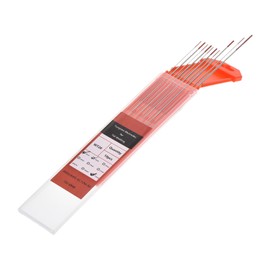 HARFINGTON TIG Welding Tungsten Electrodes 5pcs 0.04" & 5pcs 1/16" by 7" 0.7-0.9% Zirconium for Stainless Steel Welding, Aluminum Magnesium Alloy Welding Aerospace, Red WT20