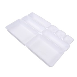 Minkissy Contemporary Small Storage Containers 8pcs Storage Boxes Dividers Perfect for Dorm Office Home