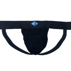 Test-Eeze - Correa para vasectomía con 2 paquetes de hielo de ajuste personalizado, partidarios deportivos activos, cintura elástica, correas de deportista testicular, Negro -, X-Large