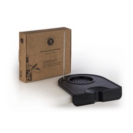 Buddy´s Bar - Barista Edition, Premium Tamper Station with Barista Pen, for All Tamper Sizes, Non-Slip Tamper Mat, 12.6 cm x 14 cm, Height: 3.5 cm, Pressing Station for Espresso Portafilter, Black