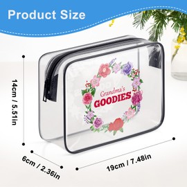 Grandma Gift from Grandkids Mothers Day Gifts for Grandma Clear Makeup Bag Grandma Birthday Gifts PVC Cosmetic Bag Grandmother Nana Mimi Gifts From Granddaughter Grandson Zipper Travel Toiletry Pouch