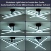 AIRYPHANT Modern LED Chandelier 18W Dimmable Black Semi Flush Mount