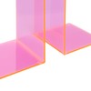 OSCO Acrylic Bookends with Clear Rubber Pads Non Slip, Stylish