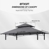 MASTERCANOPY Grill Gazebo Replacement Canopy Top for Model L-GG001PST-F (Gray)