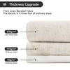MIULEE Non-See-Through Privacy Linen Curtains 2 Panels, Light Filtering Window