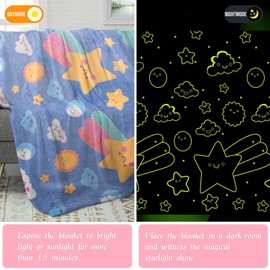 LXTOPN Children's Cuddly Blanket Star Blanket for Girls, 150 x 200 cm, Fluffy Blanket, Gift for 3 4 5 6 7 8 9 Years