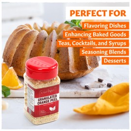 Eastanbul Granulated Orange Peel, 2.82oz, Orange Zest for Baking, Dried Orange Peel, Orange Peels for Orange Peel Tea, Citrus Peel