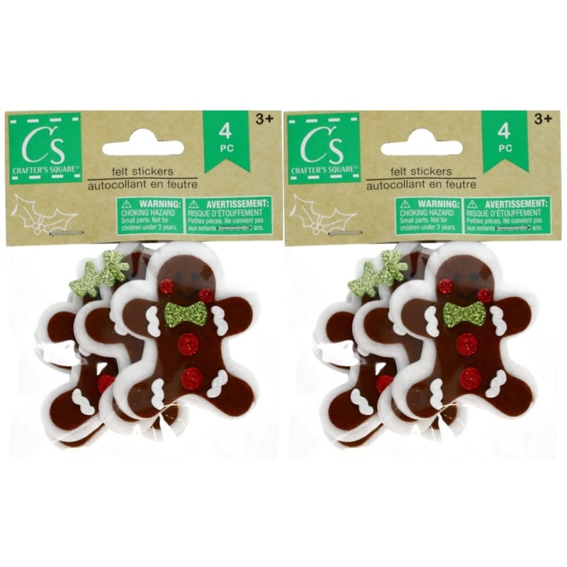 Gingerbread Felt Stickers
