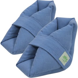 LilMou Heel Pads for Bedsores Prevention, Supporter, Cushion, Foot, Ankle Pads, Velcro for Heel and Elbow Protection, Nursing, Assistance (Blue, 2 Pieces)