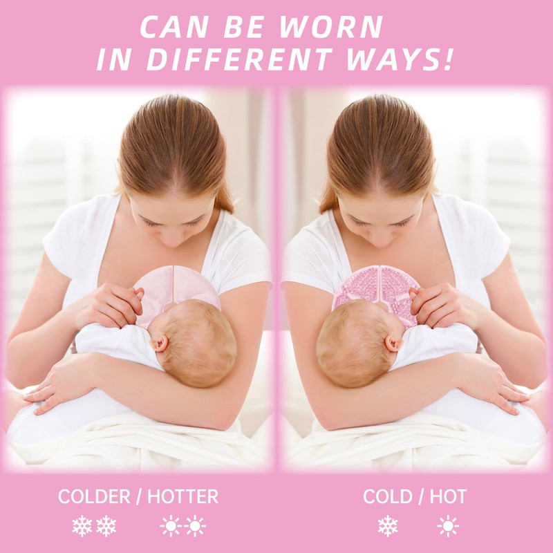 Breast Therapy Ice Packs Large Hot Cold Breast Pads, Nipple