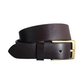 BRADLEY CROMPTON Men's Full Genuine Leather Grain Leasure Leisure Formal Belt, Brown 2