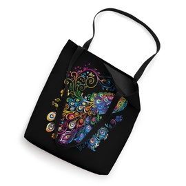 Feather Peacock Lover Artwork Animal Colorful Peacock Bird Tote Bag