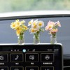 FloralGrace 4 Piece Daisy Flower Car Accessories for Women Interior