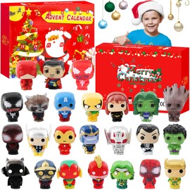 Advent Calendar Children 2024, 24 Mini Figures with Christmas Calendar Countdown, Christmas Toys Surprises Gift for Girls Boys, Fans, 24 Days Countdown Calendar