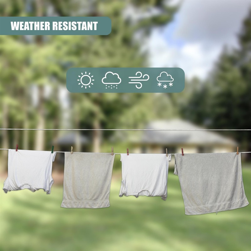 GEEZY Outdoor Washing Line Rope for Clothes Drying 15m –