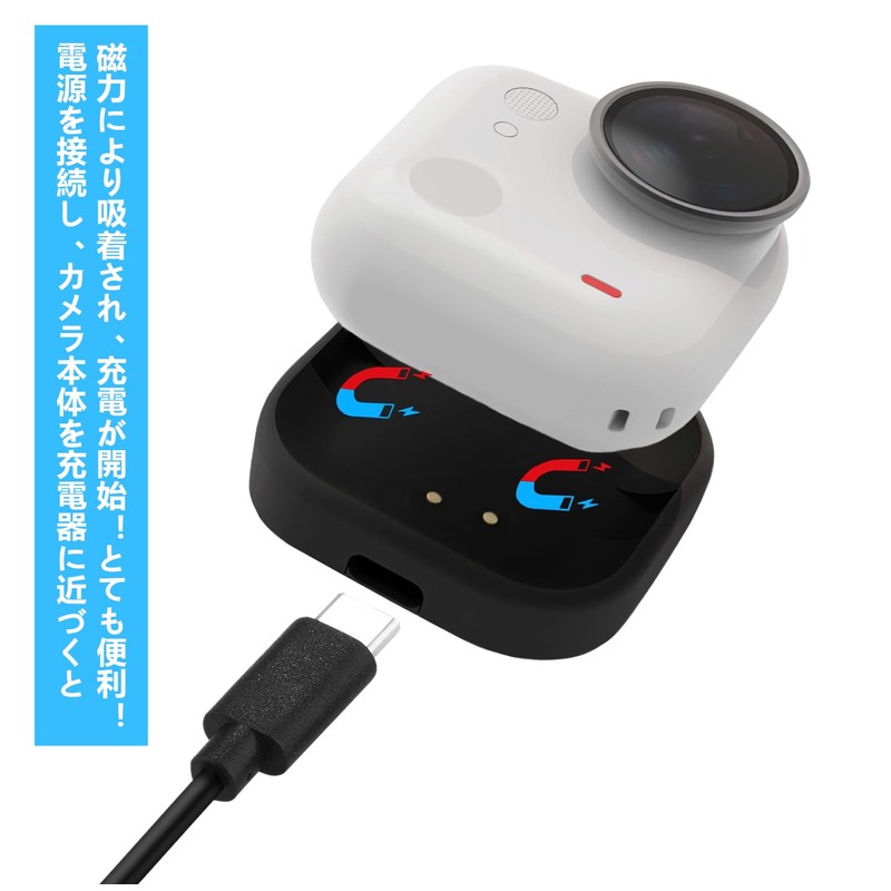 SHEAWA for Insta360 GO Ultra Charger Holder Charger with Magnetic