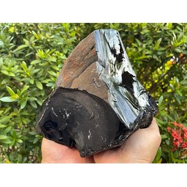 Extra Large Black Obsidian Rough Stones, 3-10" Natural Black Obsidian, Raw Black Obsidian Rock (8-9 lb)