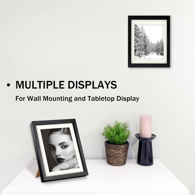 Black 8x10 (20 x 25 cm) Photo Frames Display 6x8