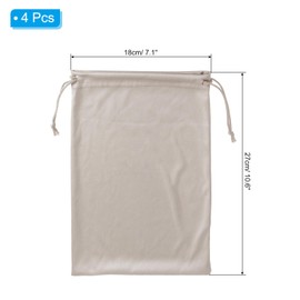 PATIKIL Ski Goggle Bag, 4 Pack 7.1"x10.6" Microfiber Snow Goggles Case Cover Soft Storage Sleeve Drawstring Pouch for Sunglasses Glasses Eyeglasses Camera Lenses Light Gray